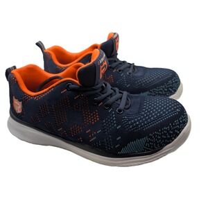 Larnmern LM180112K Women's Steel Toe Safety Shoes Navy Orange 8.5